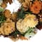 9.75" Beige & Peach Mixed Floral Artificial Spring Wreath